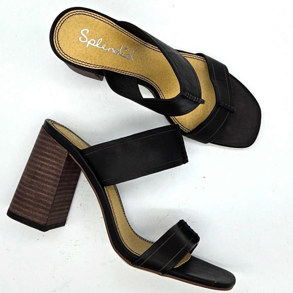 NWOT Splendid Leather Blocking Heel Sandals